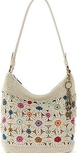 The Sak Sequoia Hobo Bag - Hand Crochet Large Women's Purse for Everyday & Travel - Durable Handbag & Tote With Zipper Pocket