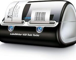 DYMO Label Printer | Label Writer 450 Twin Turbo Direct Thermal Printer Fast Printing Great for Labeling Filing Shipping Mailing Barcodes and More Home & Office Organization