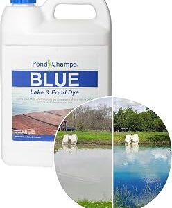 Blue Lake and Pond Dye - One Gallon of Professional Lake & Pond Dye - Treats Up to 1 Acre - Royal Blue Color - Safe for Fish, Wildlife, Pets & Children