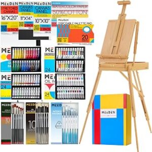 MEEDEN 141PCS Art Supplies with French Easel, All-in-one Painting Set for Artists Beginners