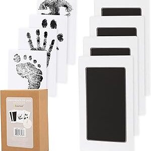 Pearhead 4-Pack Clean-Touch Ink Pad Kit, Mess-Free Inkless Hand and Footprint Kit, Baby Foot Printing Kit, Cat and Dog Paw Print Kit, Suitable for Babies and Pets