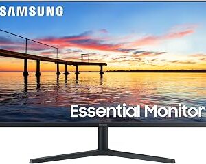 Samsung 32-Inch Flat Computer Monitor, 75Hz, Borderless Display, AMD FreeSync, Game Mode, Advanced Eye Care, HDMI and DisplayPort, LS32B304NWNXGO, 2024