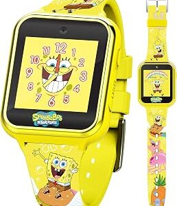 SpongeBob SquarePants Kids Smart Watch Touchscreen with Camera Games Stopwatch Alarm Fitness Tracker Photo Video Recorder – Fits Wrist Sizes 5.5 to 8