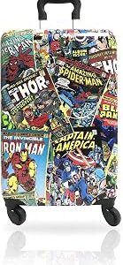 Fast Forward Marvel Comic Heroes Hard-Sided Tween Spinner Luggage, 20 Inches Carry-On Travel Trolley Marvel Suitcase for Kids