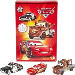 Mattel Disney and Pixar Cars Toys, Radiator Springs 3-Pack of Die-cast Toy Cars & Trucks with Lightning McQueen, Mater & Sheriff