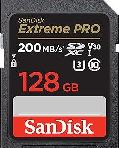 SANDISK 128GB Extreme PRO SDXC UHS-I Memory Card - C10, U3, V30, 4K UHD, SD Card - SDSDXXD-128G-GN4IN