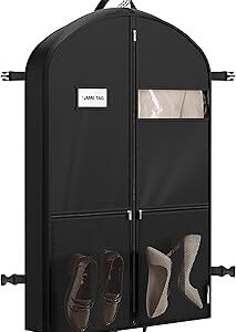 Simple Houseware 43'' Travel Garment Bag with Pockets for Suits, Dresses, Coats, Heavy Duty 300D Polyester