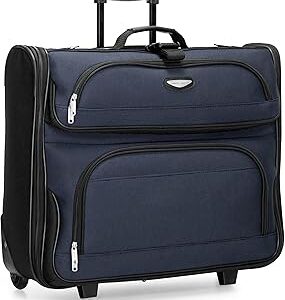 Travel Select Amsterdam Business Rolling Garment Bag, Softside Expandable Rolling 2-Wheeled Suit Carrier, Navy, One Size